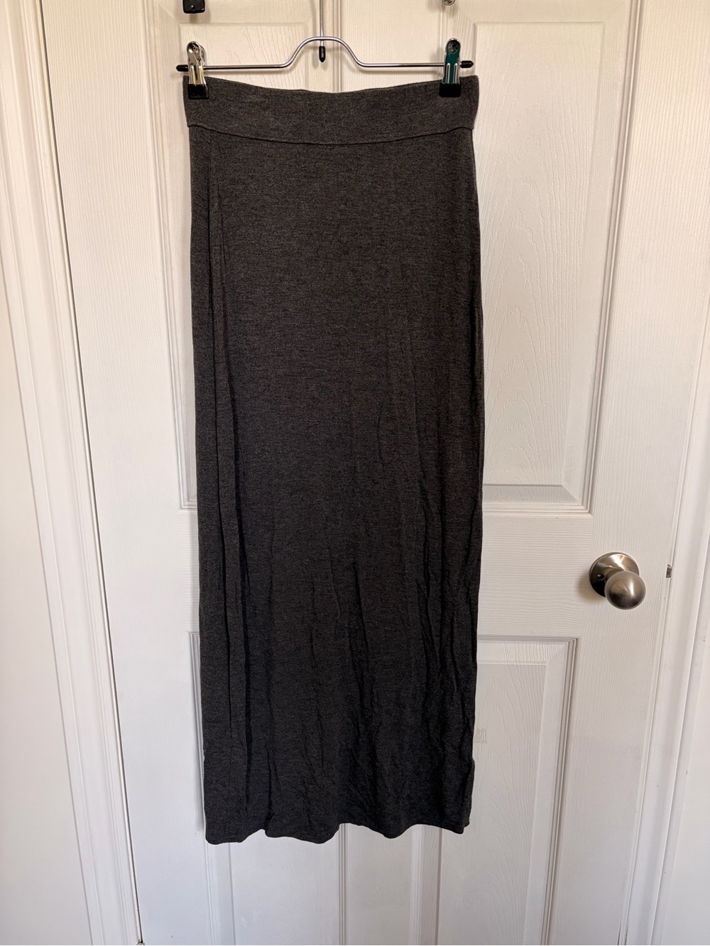 Heather grey Talula rayon skirt with slit